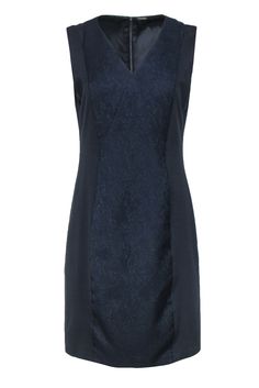 Current Boutique-Elie Tahari - Navy & Black Textured Front Sheath Dress Sz 8 Blue Frock, Professional Wardrobe, Elie Tahari, Tried And True, Black Textures, Professional Look, Size 8 Dress, Go Out, Out Of Style