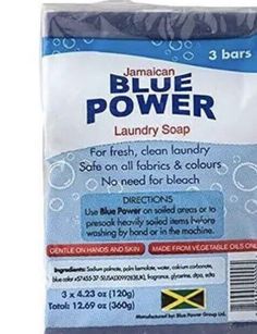 jamaican blue power laundry soap bar, 3 bars per pack - 4 packs / carton