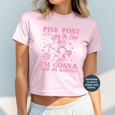 🎶 Explore our Chappell Roan-inspired collection! 🎶 To discover all products related to Chappell Roan, visit our dedicated section here 👉 Chappell Roan Products. https://www.etsy.com/us-es/shop/PersonalTouch9?section_id=50941017 Introducing the Chappell Roan Pink Pony Social Club Shirt--a must-have crop top for fans of the Midwest Princess Tour! This Y2K-inspired, WLW pride baby shirt celebrates sapphic culture with style and authenticity. Join the Pink Pony Social Club and make a statement wi Unisex Pink Graphic Print Shirt, Unisex Pink Shirt With Graphic Print, Unisex Pink Top With Funny Print, Fitted Band Merch Top With Sublimation Print, Fitted Sublimation Print Band Merch Tops, Unisex Pink T-shirt With Band Merch, Funny Pink Short Sleeve Top, Fitted Band Merch Shirt, Fitted Funny Print Band Merch Tops