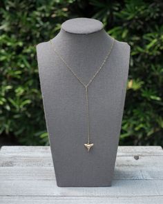 Elegant Shark Tooth Y Necklace — REAL Fossil Jewelry | Foxy Fossils Shark Teeth Jewelry, Dresses Details, Species Of Sharks, Cute Ear Piercings, Shark Tooth Necklace, Teeth Jewelry, Fossil Jewelry, Tooth Necklace, Y Necklace