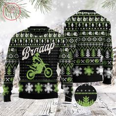 Braap Motorcycle Ugly Christmas Sweater available in T-shirt, hoodie, tank top, longsleeve, multi color and size S M L XL XXL 3XL 4XL 5XL. Shipping from the US. Easy 30 day return policy - Shop now! 6.1-ounce, 100% cotton .Double-needle neck, sleeves and hem; Roomy Unisex Fit. Ash is 99% cotton, 1% poly; Sport Grey is 90% cotton, 10% poly; Dark Heather is 50% cotton, 50% polyester .Decoration type: Digital Print. Made by Gildan Motorcycle Christmas, Chic Sweater, Cozy Knit Sweater, Chic Sweaters, Tailored Pants, Urban Chic, Easy Gifts, Soft Yarn, Trendy Colors