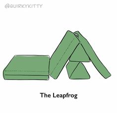 the leap frog is made out of green paper