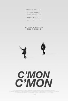 the movie poster for c'mon d'omon, which features two people walking in