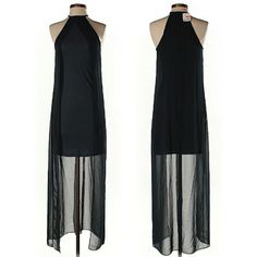 Nwt. 28" Chest, 56" Long. A-Line Silhouette, Hi/Lo, High/Low Hem. Under Layer Is Stretchy, Outer Layer Is Semi-Sheer. All Pictures Are Of The Actual Item That You Will Receive. Longline Summer Party Dresses, Summer Party Longline Dress, Spring Sheer Halter Neck Maxi Dress, Sheer Stretch Maxi Dress For Summer, Stretch Longline Maxi Dress For Summer, Sheer Maxi Dress For Summer Nights, Summer Sheer Maxi Dress For Night Out, Longline Summer Dress For Date Night, Stretch Summer Cocktail Maxi Dress