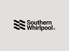 the southern whirlpool logo is shown in black on a gray background,