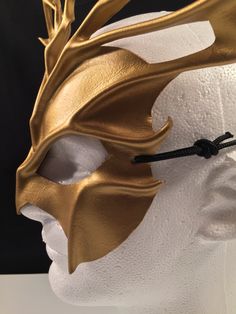 "Gold leather mask for Goddess or God costume. ORDER ANY COLOR For Halloween, Masquerade Ball, Mardi Gras, Carnival, Festivals, Renaissance Faire, Cosplay, Comicon, or Parade. Be King Triton! ♦ COMFORTABLE & ADJUSTABLE ♦ Secured with ties for adjustability, supple leather is formed to facial contours. SHOWN IN GLOSSY (Matte available by request.) ORDER ANY COLOR ♦ Match your costume, Free! -- Professionally airbrushed & hand-painted. -- Scroll to end of listing for links to other colors Medieval Masquerade Mask For Halloween Cosplay, Fantasy Masks For Masquerade And Cosplay Events, Masquerade Eye Mask For Cosplay Events, Gold Costume Masks For Halloween, Medieval Style Masks And Prosthetics For Masquerade Cosplay, Fantasy Style Masks For Masquerade And Cosplay, Medieval Style Masks For Cosplay And Masquerade Events, Cosplay Events Eye Mask For Masquerade Costume, Gold Masquerade Mask For Carnival Cosplay