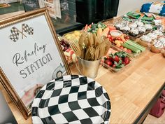 a table filled with lots of different types of food