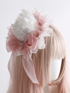 Elevate your kawaii-inspired look with our feathers decorated mini hat! Available in three adorable colors - pink, white, and blue - this charming accessory features a bowknot and delicate feathers, adding a touch of whimsy to any outfit. Whether you're attending a tea party, cosplay event, or simply want to add a playful twist to your ensemble, this mini hat is the perfect choice.   Please note that this product includes only one mini hat. White And Pink Outfit Party, White Headband Fascinator As Gift, White Headpieces As A Spring Gift, White Headpieces For Spring Gift, White Summer Headpiece Gift, White Summer Headpieces As Gifts, White Summer Headpieces For Gifts, White Headpieces For Summer Gifts, White Decorative Bow Hair Accessories For Summer