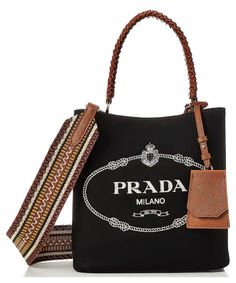 PRADA(プラダ) Nero/Cognac Tote Bag - HauteMasta