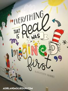 a wall painted with the words, everything that peel is was made in first