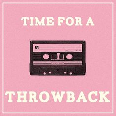 a pink and white poster with an old fashioned cassette