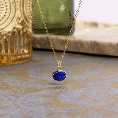 Lapis Lazuli Oval Necklace on 14k Gold Filled Dainty Cable Chain - 16 to 18 inches layering chain - Jewelry gifts for Mother's Day, wife EARRINGS SOLD SEPARATELY Stone: Genuine Lapis LazuliPlease note due to nature of our genuine stones no two are... Dainty Oval Link Necklace For Gift, Oval Charm Necklace With Delicate Chain For Gifts, Oval Charm Necklace With Adjustable Chain As Gift, Oval Charm Necklaces With Adjustable Chain As Gift, Oval Cable Chain Jewelry Gift, Oval Cable Chain Jewelry As Gift, 14k Gold Filled Oval Link Necklace Gift, Gift Jewelry With Oval Cable Chain, Dainty Oval Necklace For Gift