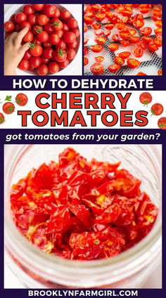 how to dehydrate cherry tomatoes from your garden