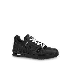 LOUIS VUITTON® - Lv Trainer Sneaker - Black Zapatillas Louis Vuitton, Louis Vuitton Trainer, Lv Trainer Sneaker, Louis Vuitton Sneaker, Louis Vuitton Trainers, Lv Sneakers, Yeezy Boots, Louis Vuitton Sneakers, Black Louis Vuitton