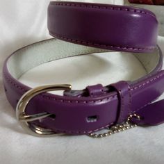 Never Worn Silver Buckle Great Condition Purple Belt, Dark Violet, Corset Belt, Belt Shop, Dark Purple, Color Purple, Belts, Violet, Genuine Leather