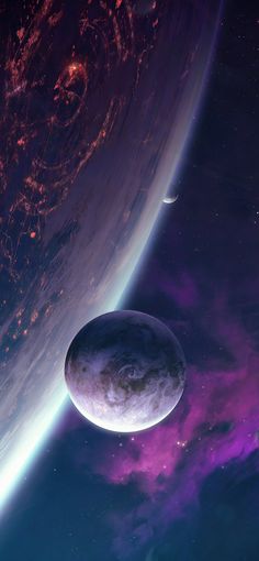 an artist's rendering of two planets in space