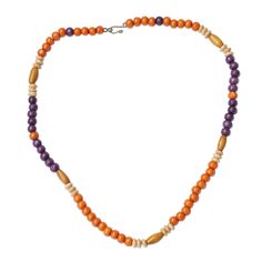 A palette of orange, purple and brown tones brings a bohemian accessory to life directly from the prosperous Ghanaian lands. Eliasu Adams, a talented local artisan, handcrafts this necklace from sese wood beads, meticulously arranging every element for a stylish look. The final touch is a handy brass hook clasp that allows an easy fit. Purple And Brown, Recycled Glass Bead, Bohemian Accessories, Wood Bead Necklace, Brass Hook, Hand Woven Textiles, Buy Wood, Brown Tones, Glass Beaded Bracelets