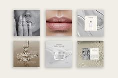 100 Aesthetic Beauty Social Media Templates for Canva and Photoshop are perfect for minimalist Instagram feed. This pack also includes 50 posts templates and 50 stories templates. Suits for skincare, beauty, aesthetics, cosmetologists, injectables and dermatologist brands. Attract new followers and prospective customers to your account in social media. Customize your own need by changing the photos, texts, colors as all of them are editable. WHAT'S INSIDE THE FILE: - 50 Instagram Stories Templates (Photoshop & Canva); - 50 Instagram Post Templates (Photoshop & Canva); - Canva guideline; Photos are from free stock. Botox Instagram, Beauty Social Media, 100 Aesthetic, Luxury Instagram, Esthetician Instagram, Minimalist Instagram, 달력 디자인, Instagram Feed Layout, Skin Specialist