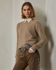 Cashmere Crewneck Sweater Essential Crewneck, Soft Palette, Cashmere Yarn