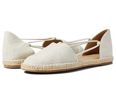 Eileen Fisher Lee - Women's Flat Shoes : Natural Linen : Dress up your look with the effortlessly chic Lee espadrille from Eileen Fisher. Full-grain leather upper. Slip-on style with open lacing. Closed toe. Leather-lined. Jute footbed and midsole. Rubber sole. Imported. Measurements: Weight: 8 oz Product measurements were taken using size 8, width B - Medium. Please note that measurements may vary by size. Weight of footwear is based on a single item, not a pair. Almond Toe Sandals With Textured Sole For Spring, Casual Lace-up Espadrilles With Removable Insole, Summer Lace-up Espadrilles With Branded Insole, Spring Natural Espadrilles With Cushioned Footbed, Espadrilles With Woven Sole For Outings, Comfortable Leather Espadrilles For Spring, Flat Espadrilles With Woven Sole For Outings, Spring Lace-up Espadrilles With Textured Sole, Espadrilles With Woven Sole And Flat Heel For Outings