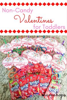 valentine's day party favors for toddlers with the text, non - candy valentines for toddlers