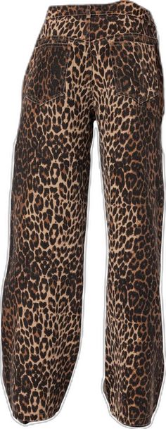 Casual Leopard Print Straight Leg Bottoms, Trendy Cotton Leopard Print Pants, Casual Leopard Print Jeans For Fall, Trendy Relaxed Fit Leopard Print Bottoms, Casual Leopard Print Straight Leg Jeans, Casual Straight Leg Leopard Print Jeans, Straight Leg Cotton Pants In Leopard Print, Trendy Mid-rise Leopard Print Bottoms, Trendy Straight Leg Leopard Print Jeans