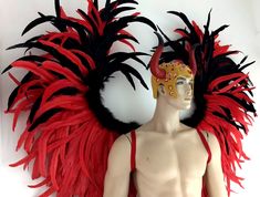 We make and ship our items really fast if you need it for a specific date please let us know. or call/text us at 954-3051817 to complete your order over the phone Fire Colors Red and Black Rocketman inspired Cocktail feathers Wings Inspired by Elton John movie rocket man Glitter elastic harness very light and easy to wear HAT IS NOT INCLUDED. But is available for $120 in another of our listings Please Read : We are happy to answer any questions you may have regarding any item you are considering Fitted Fantasy Carnival Costumes, Red Costume For Cosplay Party, Red Cosplay Costume For Parties And Events, Red Cosplay Costume For Events, Red Cosplay Costume For Cosplay Events, Fitted Rave Costumes For Carnival, Novelty Costume Accessories For Cosplay Carnival, Red Fitted Costume Accessories For Themed Events, Fitted Costume Accessories For Carnival And Halloween