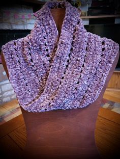 "This is a beautifully crocheted shadow purple velvet infinity scarf (or mobius scarf). This velvety soft scarf is approximately 8\"x 15\" with a simple twist in the design. Wrap your neck in a soft, warm cowl scarf to keep that winter chill away. Be sure to hand wash only and hang to dry. All of our items are handmade with love!" Mobius Scarf, Velvet Yarn, Soft Scarf, Cowl Scarf, Purple Velvet, Infinity Scarf, Crochet Scarf, Scarf Wrap, Custom Orders