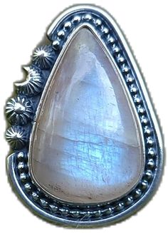 Unique Moonstone Jewelry Stamped 925, Unique Silver Moonstone Ring In Sterling Silver, Silver Moonstone Ring Stamped 925, Unique Silver Moonstone Ring With Cabochon, Unique Silver Cabochon Moonstone Ring, Artisan Silver Moonstone Ring, Silver Teardrop Moonstone Ring In Sterling Silver, Silver Teardrop Moonstone Ring, Unique Sterling Silver Moonstone Cabochon Ring