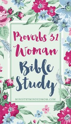 provely woman bible study with flowers and leaves on the front cover, in pink and blue