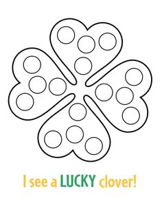 a four leaf clover with the words i see a lucky clover