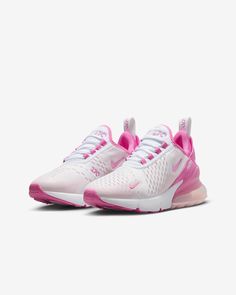 Nike Air Max 270 Big Kids' Shoes. Nike.com Nike Shoes Air Max 270 Pink, Nike 270s, Bball Shoes, Nike Kids Shoes, Nike 270, Back To School Shoes, Cute Nike Outfits, Nike Shoes Air Max