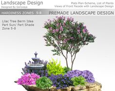 the landscape design magazine features various types of flowers and trees