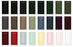 the different colors of doors are shown in this image, and each color is different