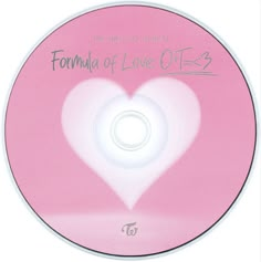 the cd cover for formula of love off - s is pink and has a heart on it