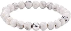 White Howlite, Beaded Stretch Bracelet, Stretch Bracelet, Stretch Bracelets, Stone Beads, Jewelry Accessories, In Store, Buy Online, Collage