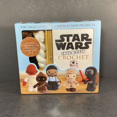 the star wars crochet kit is in its box