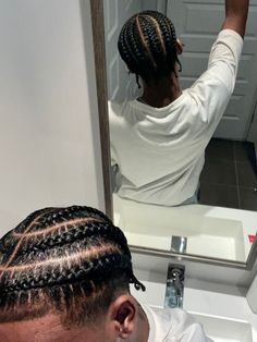 Afro Cornrow Hairstyles, Cornrows Ideas For Men, Medium Length Braids For Men, Cornrows Styles Men, Cornrows Men Black Hairstyles, 6 Braids Men, Short Braids Men, Braided Cornrow Hairstyles Men