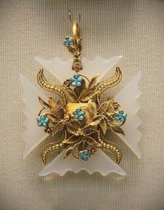 Georgian Jewelry, Jewelry Casket, Maltese Cross, Art Nouveau Jewelry, Ancient Jewelry, Cross Jewelry, Victorian Jewelry, Vintage Jewels, Vintage Turquoise