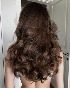 Bouncy Blowout Long Hair, Medium Length Brown Hair, Wavy Brown Hair, Brown Hair Inspo, Haircuts For Wavy Hair, Pretty Hair Color, 90s Hairstyles, Voluminous Hair, Long Brown Hair