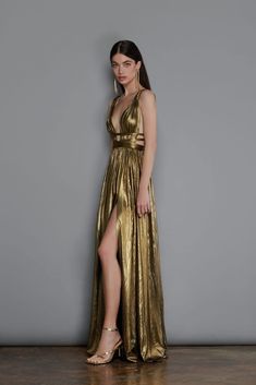 _44A2208 - Bronx And Banco Black And Gold Gala Dress, Golden Dress Casual, Greek Goddess Prom Dress, Goddess Dress Aesthetic, Gold Fantasy Dress, Dark Gold Dress, Golden Dress Long, Acotar Fashion, Bridal Maxi Dress