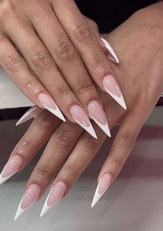 Edge Nails, Girly Acrylic, Glamour Nails, Nails Stiletto