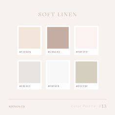 the color palette for soft linen