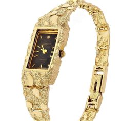 Women's Watch 10k Yellow Gold Nugget Link Bracelet Geneve Wrist Watch w/ Diamond 6.75" 24.7 grams Find all types of jewelry on our shop such as rings, bracelets, watches, necklaces, chains, pendants, earrings in all shapes and colors! Find the perfect gifts for your husband, wife, boyfriend, girlfriend, family and friends at Jewelry Store by Erik Rayo! Gifts For Your Husband, Men's Necklace Gold, Womens Necklaces Silver, Mens Black Ring, Ladies Silver Rings, Rose Gold Mens Ring, Stainless Steel Wedding Ring, Usa Design, Gold Watches