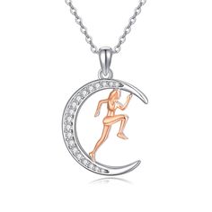 PRICES MAY VARY. Runner Necklace Meanful: Keep Running, Wear this elegant necklace around your neck as a daily reminder of how proud you are to be a dedicated runner.The dream is beautiful. Material: The Runner Necklace is made of 925 Sterling Silver and Rose Gold Plated, exquisite polishing and inlay, nickel-free, lead-free, cadmium-free and hypoallergenic. Ideal Gift: Runner Necklace, Perfect for Graduation Gift, Birthday Gift, Friendship Gift, Thanksgiving gifts, Christmas gifts, Valentine's Runners Jewelry, Soccer Necklace, Running Necklace, Horse Design Round Pendant Necklace For Gift, Music-themed Sterling Silver Necklace, Dancer Necklace Pendants, Nickel-free Sterling Silver Music-themed Necklace, Sports Lover Gifts, Sterling Silver Music-themed Pendant Necklace