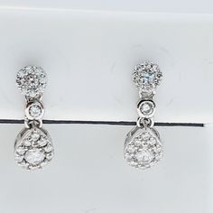 "925 Sterling Silver Luxury Cz Earrings For Women/Girls, Best For Gift, Rjus2159 Metal Quality: 925 Sterling Silver Gemstone: Zircon Will Never Tarnish Or Fade Message Me For Any Query And Bundle Discount Every Jewelry On Our Store Are Made By Best Craftsmanship Thank You! :)" Heart Shaped Earrings, Cz Earrings, Beaded Dangle Earrings, Gold Earrings Dangle, Metal Earrings, Geometric Earrings, 925 Jewelry, Blue Earrings, Gold Earrings Studs