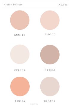 the different shades of pink and peach