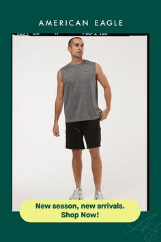 Ridiculously soft, breathable fabric with sweat-wicking technology/Elastic drawstring waist/Side seam pockets/Cargo pockets/This short is Real Good: Made with the planet in mind & a promise to continue to do better. Cargo Joggers, Jogger Shorts, American Eagle Outfitters, American Eagle, Breathable Fabric, Women Jeans, Fabric