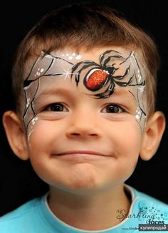 Spider Face Painting, Easy Halloween Face Painting, Painting Costume