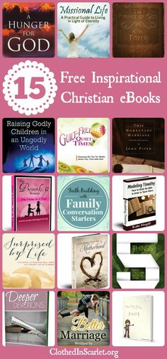 a collage of books with the title free inspirational christian books